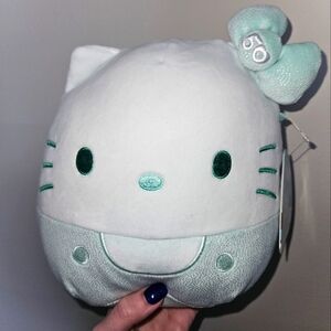 NWT Hello Kitty Sanrio 50th Anniversary Edition 8" Squishmallow Mint Green